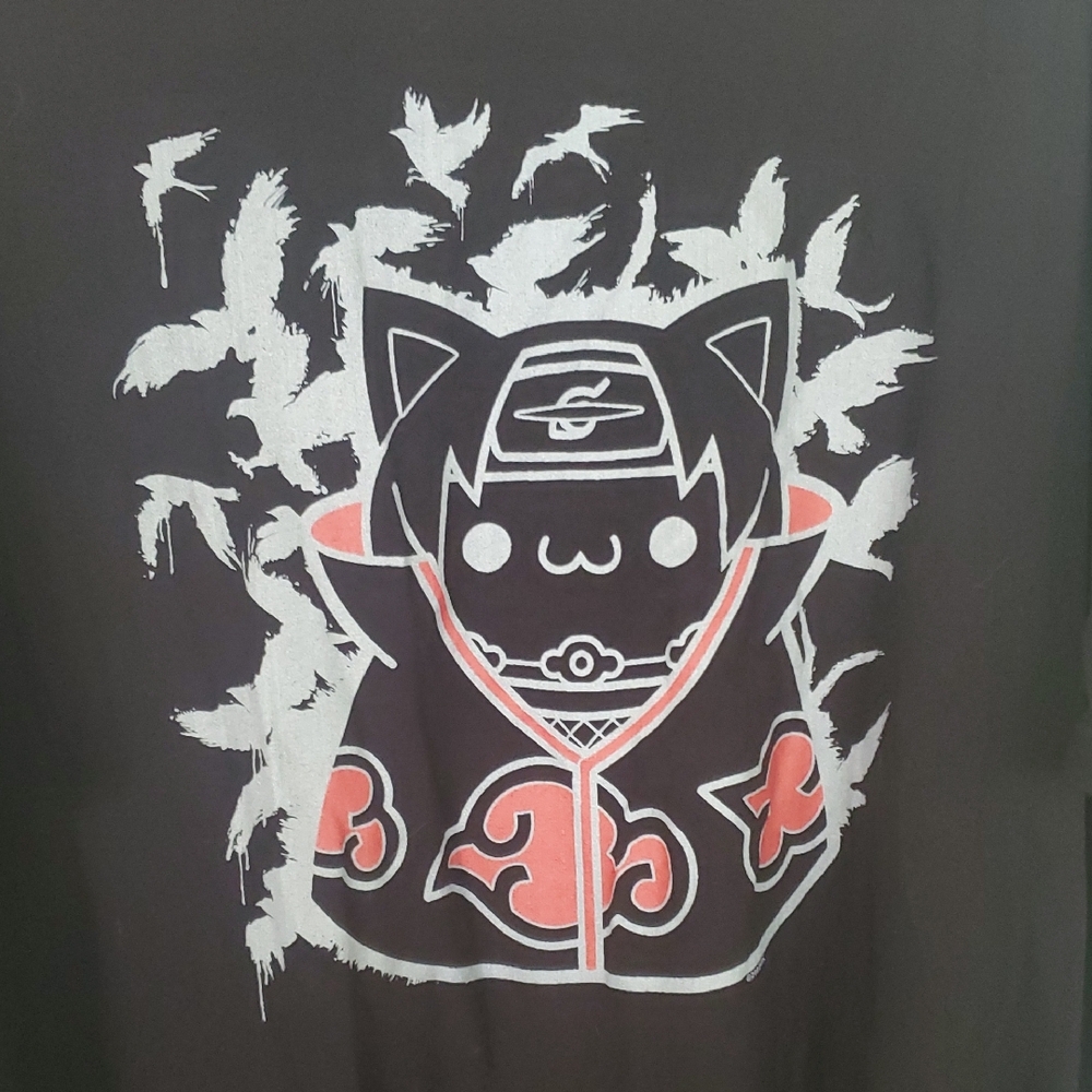 Ninja Cat Itachi Mens Black Tee